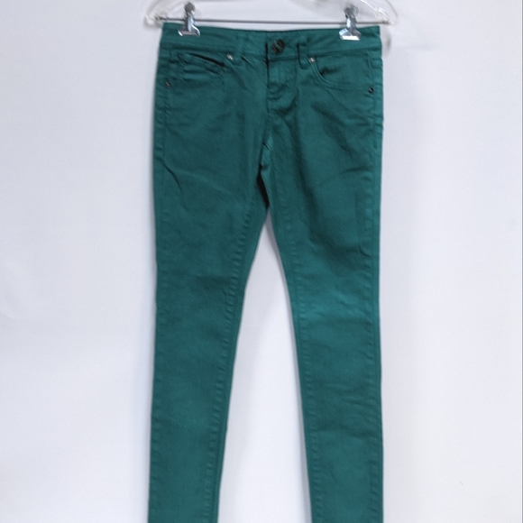 Volcom Sound Check Skinny Jeans, Green, Old Stock, 26x32, read description - Picture 3 of 14